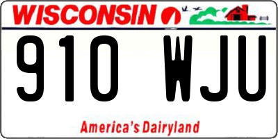 WI license plate 910WJU
