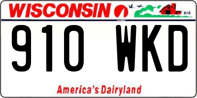 WI license plate 910WKD