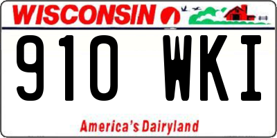 WI license plate 910WKI