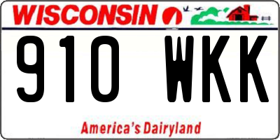 WI license plate 910WKK