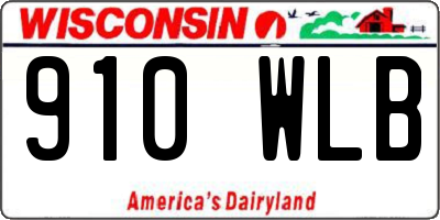 WI license plate 910WLB