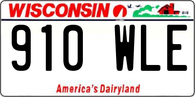 WI license plate 910WLE