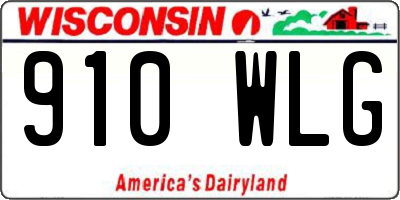 WI license plate 910WLG