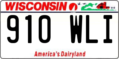 WI license plate 910WLI