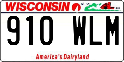 WI license plate 910WLM