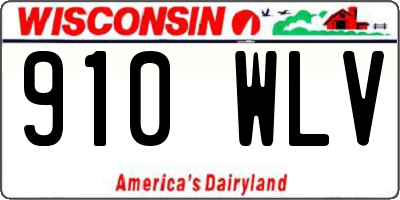 WI license plate 910WLV