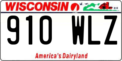 WI license plate 910WLZ