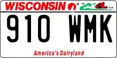 WI license plate 910WMK