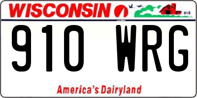 WI license plate 910WRG