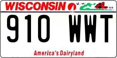 WI license plate 910WWT