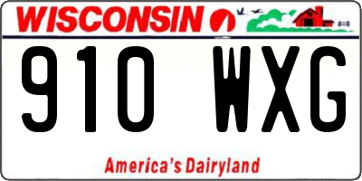 WI license plate 910WXG
