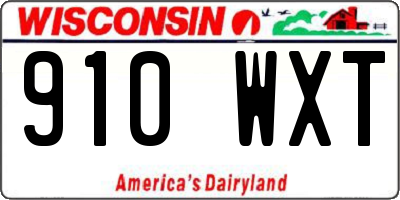WI license plate 910WXT
