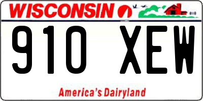 WI license plate 910XEW