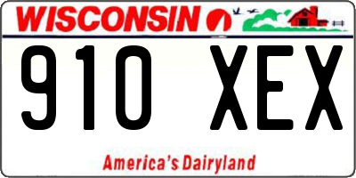 WI license plate 910XEX