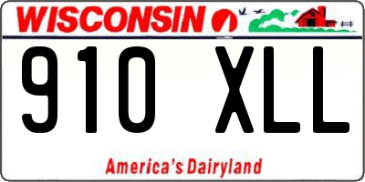 WI license plate 910XLL