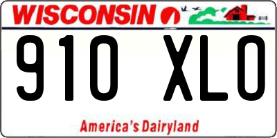 WI license plate 910XLO