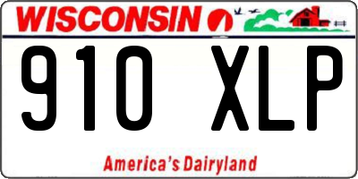 WI license plate 910XLP