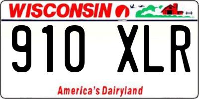 WI license plate 910XLR