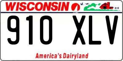 WI license plate 910XLV