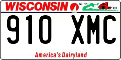 WI license plate 910XMC