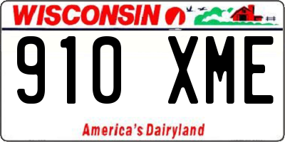 WI license plate 910XME