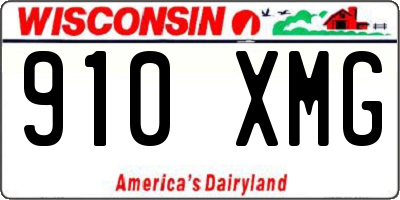 WI license plate 910XMG