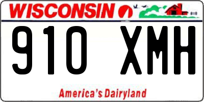 WI license plate 910XMH