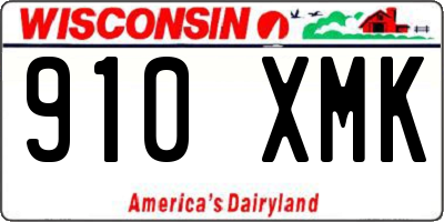 WI license plate 910XMK