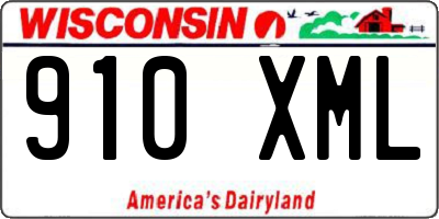 WI license plate 910XML