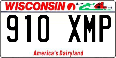 WI license plate 910XMP