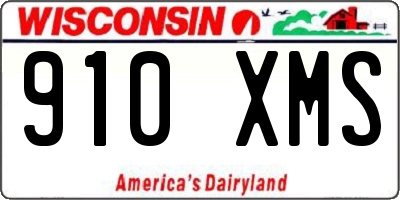 WI license plate 910XMS