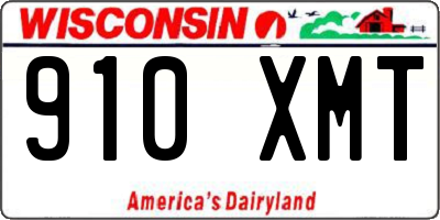 WI license plate 910XMT