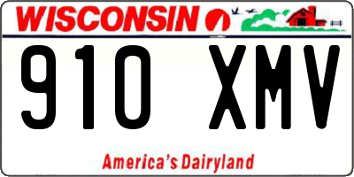 WI license plate 910XMV