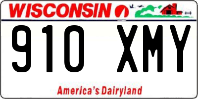 WI license plate 910XMY