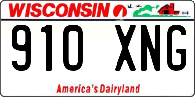 WI license plate 910XNG
