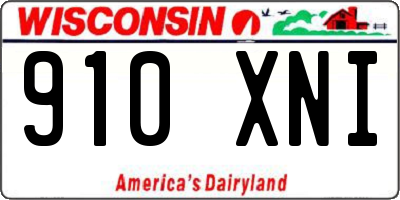 WI license plate 910XNI