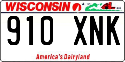 WI license plate 910XNK