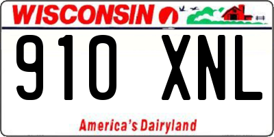 WI license plate 910XNL