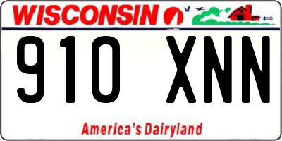 WI license plate 910XNN