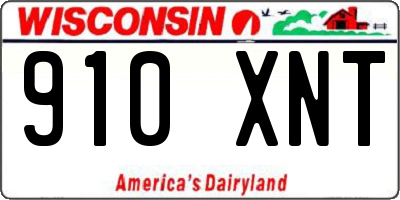WI license plate 910XNT