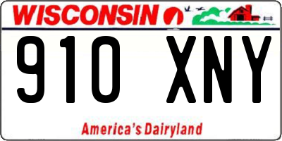 WI license plate 910XNY