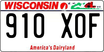 WI license plate 910XOF
