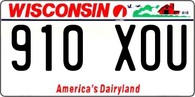WI license plate 910XOU