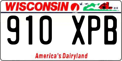 WI license plate 910XPB