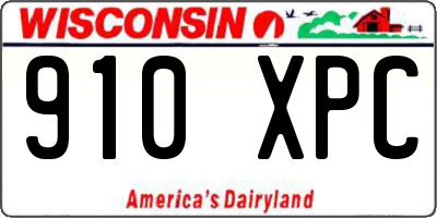 WI license plate 910XPC