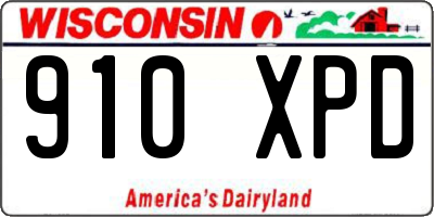 WI license plate 910XPD