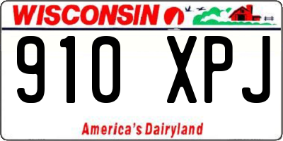 WI license plate 910XPJ