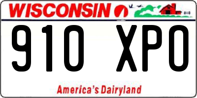 WI license plate 910XPO