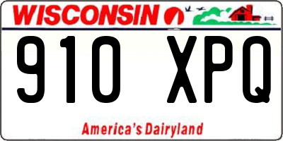 WI license plate 910XPQ