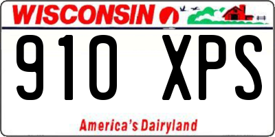 WI license plate 910XPS